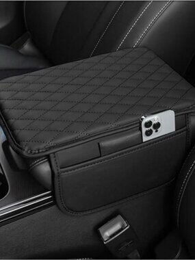 Car Center Console Cover,Microfiber Leather Car Armrest Cover Cushion